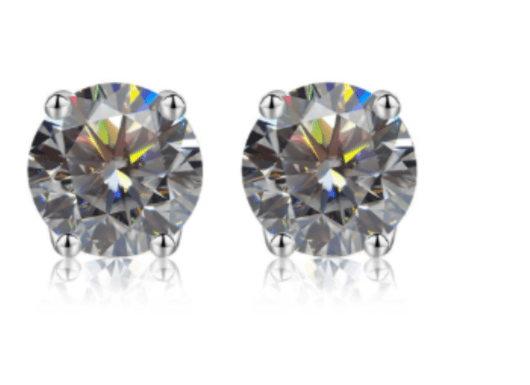 Colorful 5mm Moissanite Earrings - four color options - J.Resilience