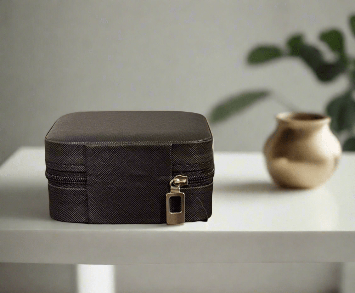 Square Portable Jewelry Organizer with Zipper - J.Resilience