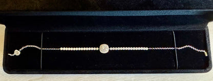 Constellation Moissanite GRA Certified Bracelet, 1ct Round Brilliant Cut, Partial Eternity Band, 925 Sterling Silver, adjustable drawstring - J.Resilience