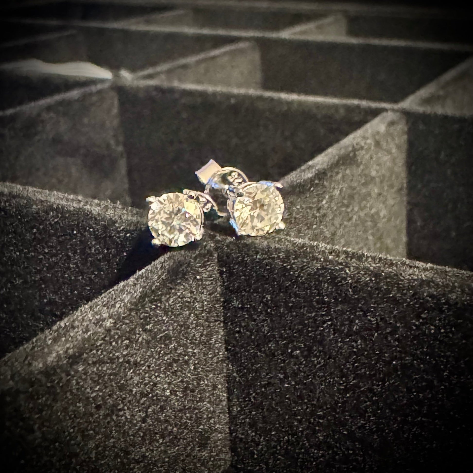 Classic Earrings (Clear or Black) 0.5 - 1ct Moissanite - J.Resilience