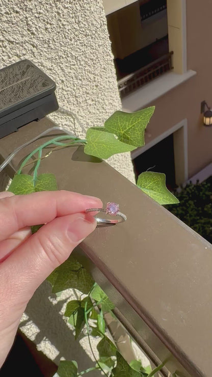 Sakura Pink Moissanite Ring 1ct